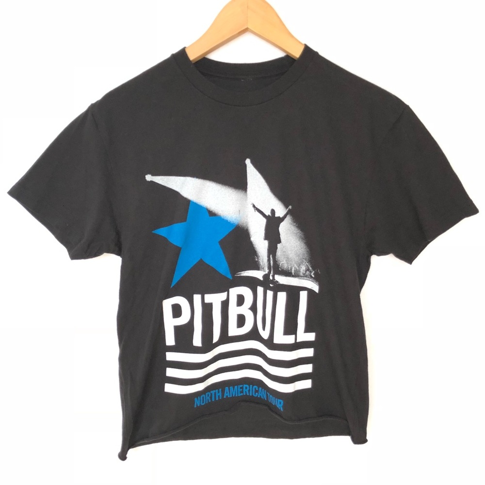 Pitbull Band 2013 tour T-shirt Top Black S